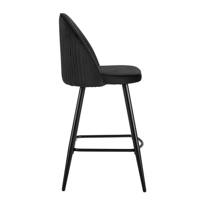 DUS-CC2-04356 Grade-B Dusk Hattie Set of 2 Barstools - Black RRP £159.00