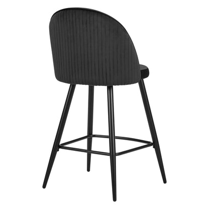 DUS-CC2-04356 Grade-B Dusk Hattie Set of 2 Barstools - Black RRP £159.00