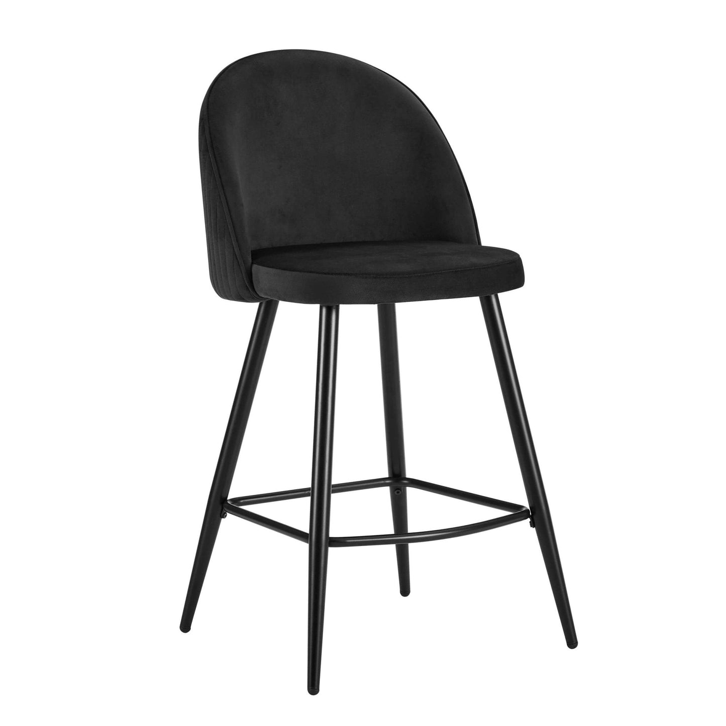 DUS-CC2-04356 Grade-B Dusk Hattie Set of 2 Barstools - Black RRP £159.00