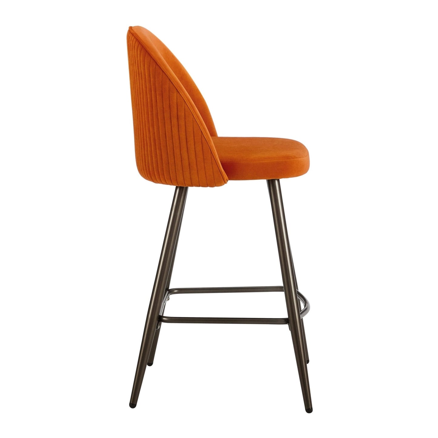 DUS-GOL-06002 Grade-B Dusk Hattie Set of 2 Barstools - Bright Orange RRP £159