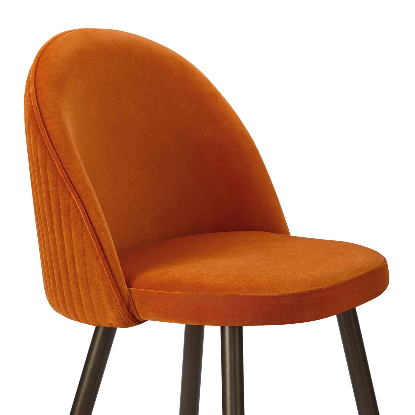 DUS-GOL-06002 Grade-B Dusk Hattie Set of 2 Barstools - Bright Orange RRP £159