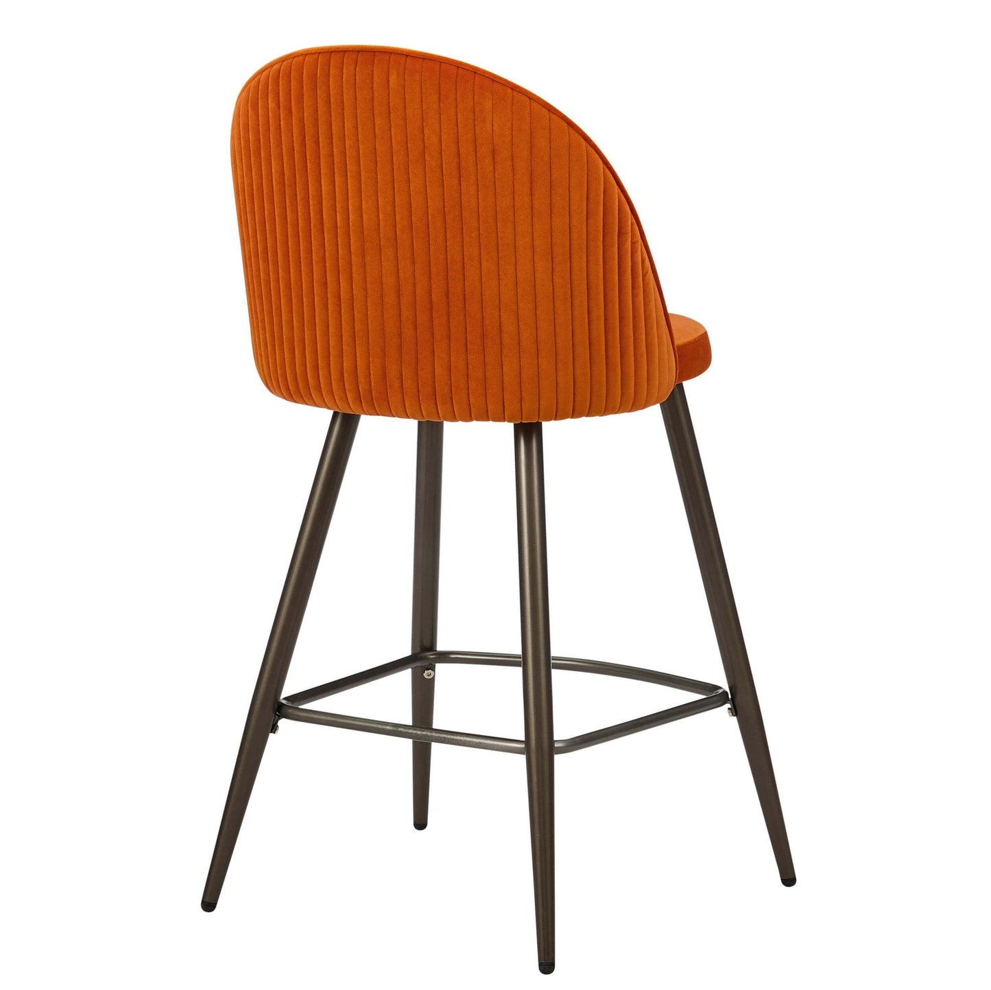 DUS-GOL-02916 Grade-B Dusk Hattie Set of 2 Barstools - Bright Orange RRP £159