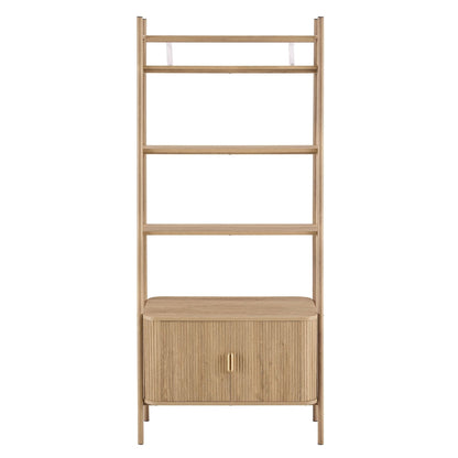 DUS-CC2-03973 Grade-B Dusk Hattie Shelving Unit - Light Wood RRP £249.00