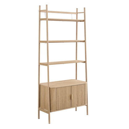 DUS-CC2-03973 Grade-B Dusk Hattie Shelving Unit - Light Wood RRP £249.00