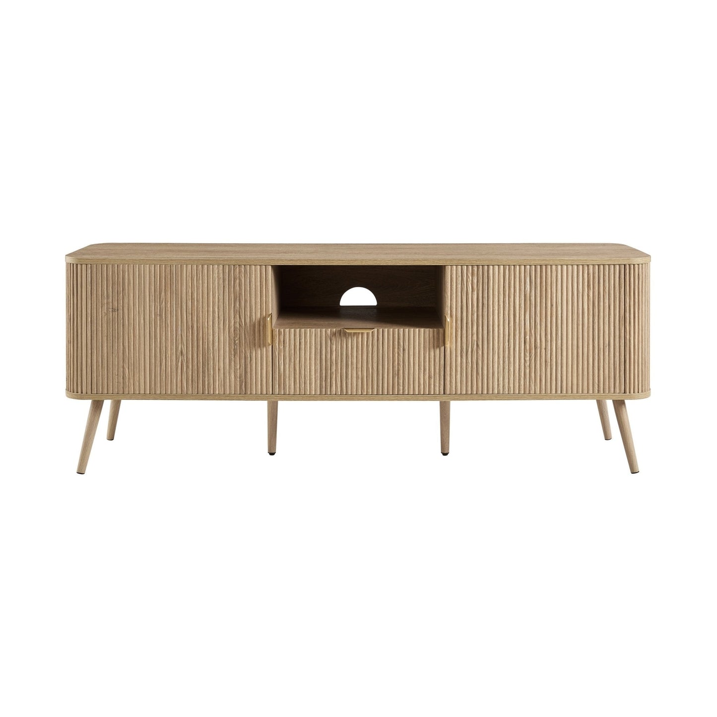 DUS-CC2-04024 Grade-B Dusk Hattie TV Unit - Light Wood RRP £249.00