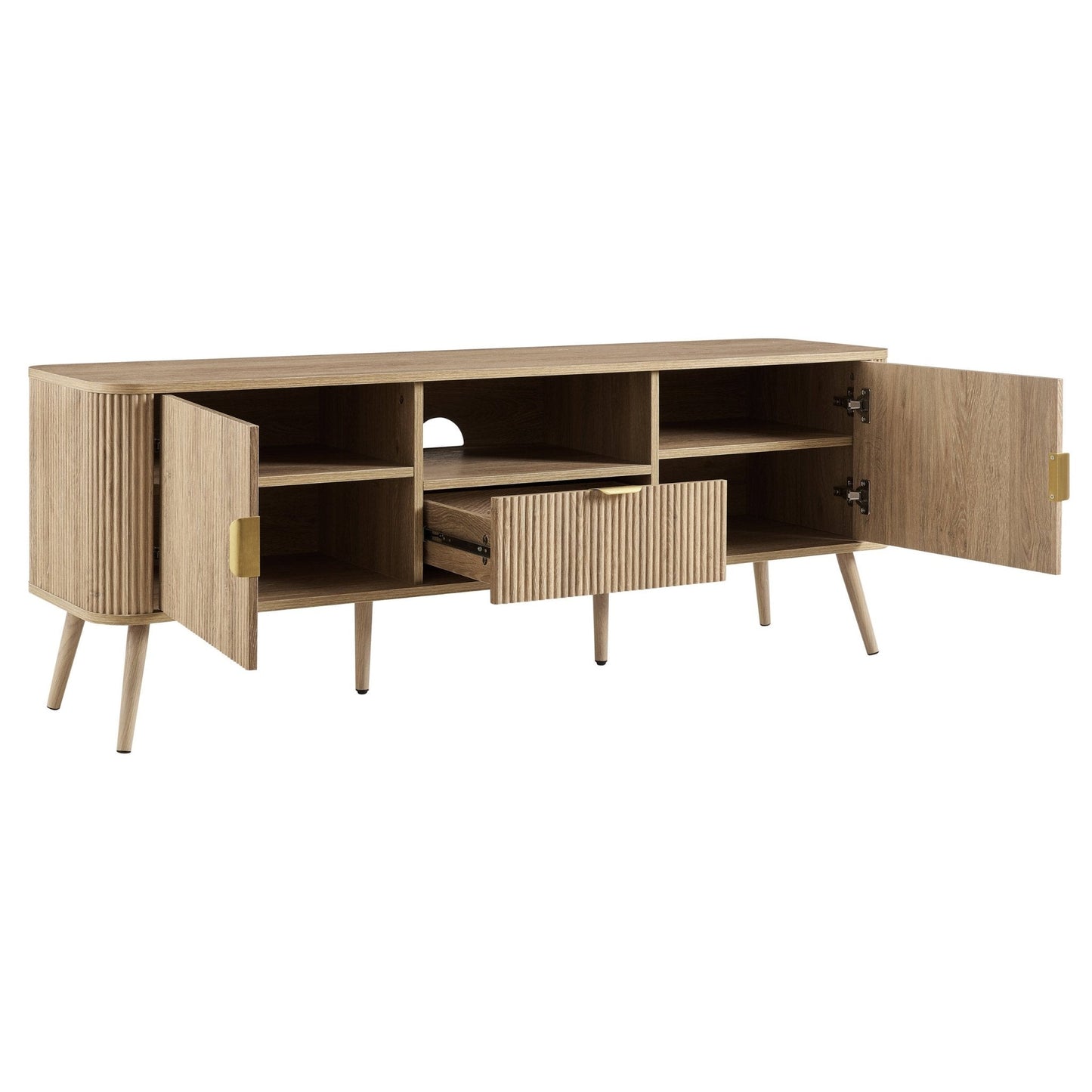 DUS-CC2-04024 Grade-B Dusk Hattie TV Unit - Light Wood RRP £249.00