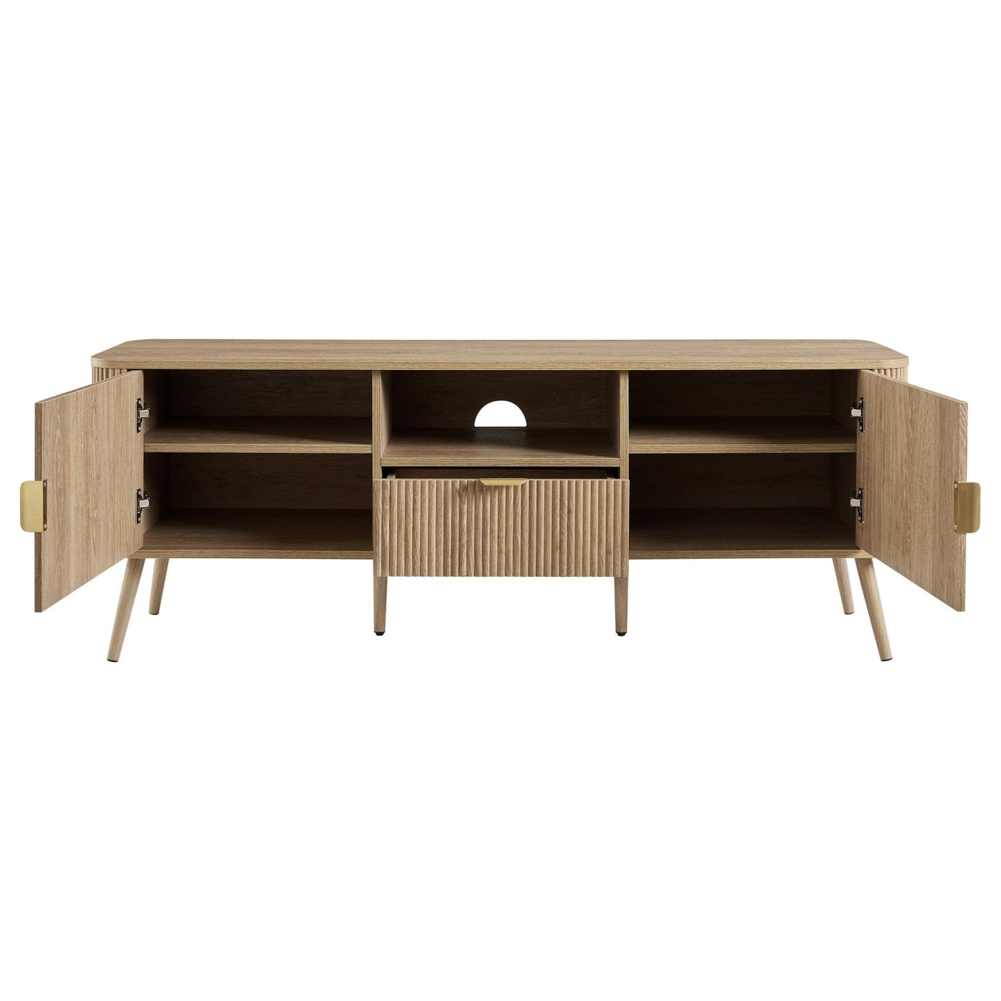 DUS-CC2-04024 Grade-B Dusk Hattie TV Unit - Light Wood RRP £249.00