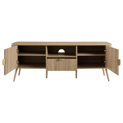 DUS-CC2-04024 Grade-B Dusk Hattie TV Unit - Light Wood RRP £249.00