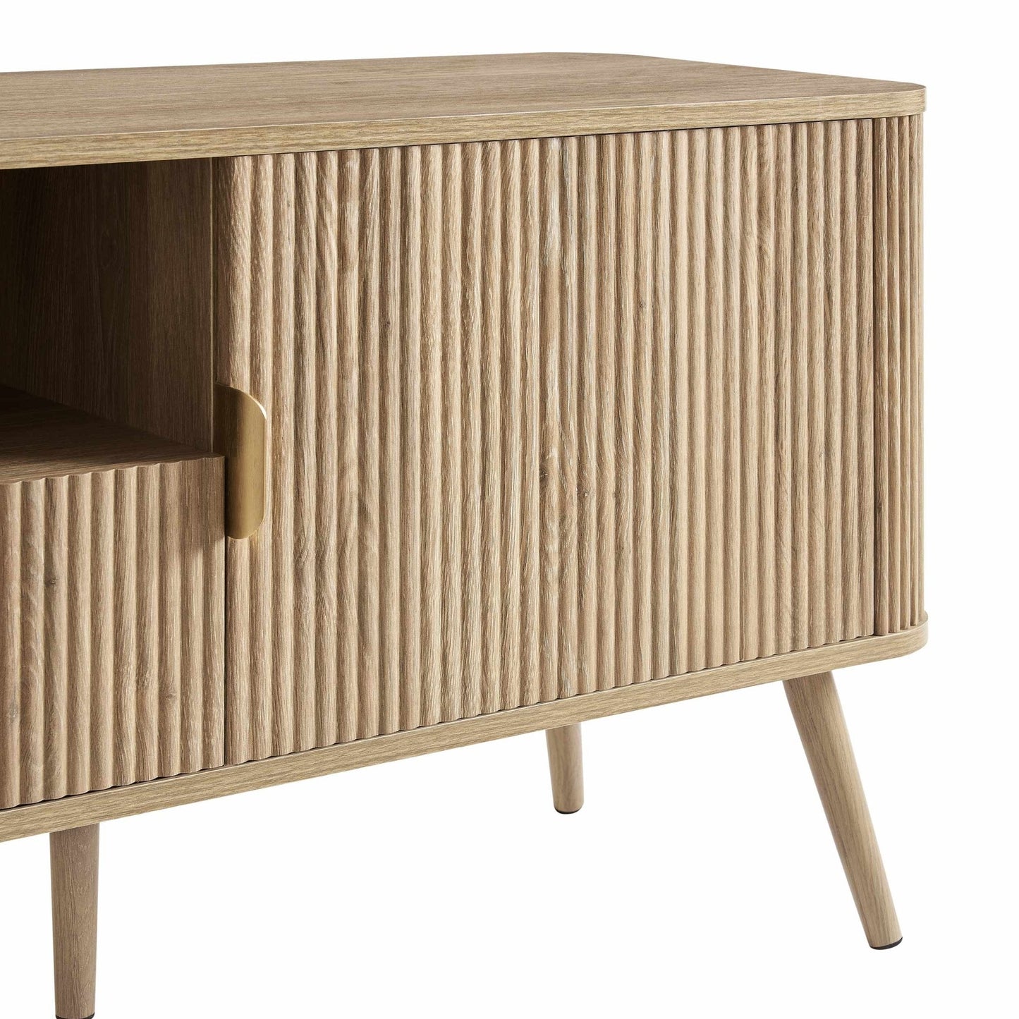 DUS-CC2-04024 Grade-B Dusk Hattie TV Unit - Light Wood RRP £249.00
