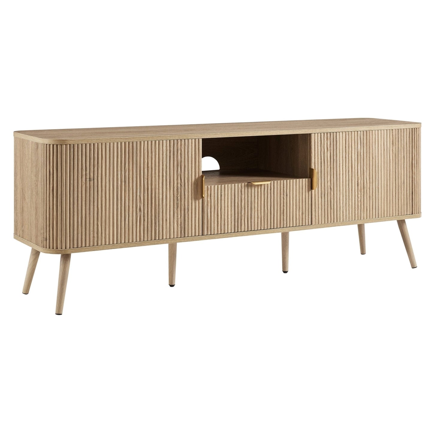 DUS-CC2-04024 Grade-B Dusk Hattie TV Unit - Light Wood RRP £249.00
