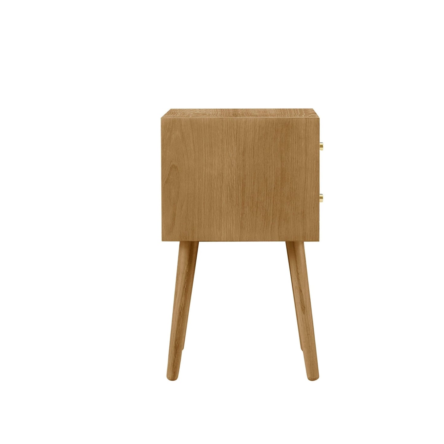 DUS-GOL-06006 Grade-B Dusk Heidi Oak 2 Drawer Bedside Table - Light Wood RRP £139