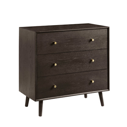 DUS-CC2-02592 Grade-C3 Dusk A pair of Heidi Oak 3 Drawer Chest - Walnut RRP £498.00