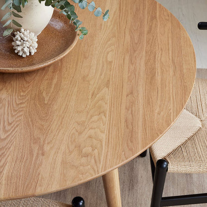 DUS-CC2-02925 Grade-B Dusk Heidi Solid Oak 4-6 Seater Round Dining Table - Natural RRP £399.00