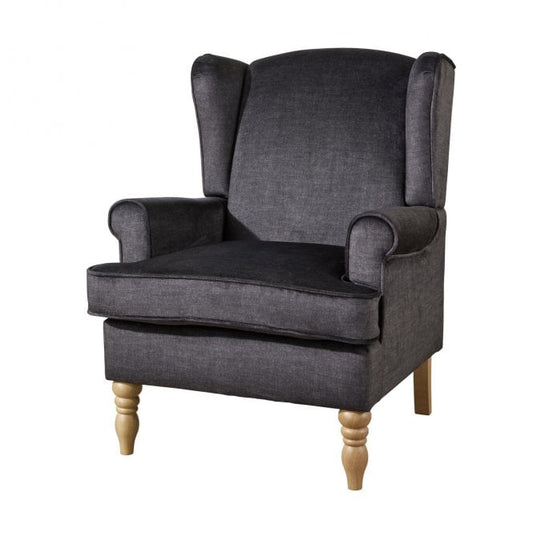 BFW-GOL-00893 Grade-B Big Furniture Warehouse Helena Charcoal Armchair RRP £160