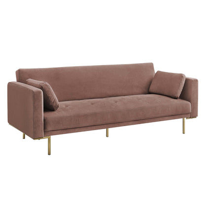 DUS-GOL-04765 Grade-BER Dusk Hudson Click Clack Sofa Bed - Mauve RRP £339