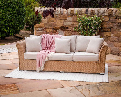 Grade-A Rattan Direct Lisbon Willow 3 Seater Outdoor/Garden Sofa RRP £899