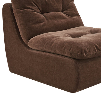 DUS-CC2-04902 Grade-B Dusk Immy Relaxed Accent Chair - Chenille Dark Rust RRP £189.00