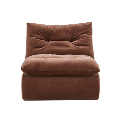 DUS-CC2-02256 Grade-B Dusk Immy Relaxed Accent Chair - Chenille Dark Rust RRP £189