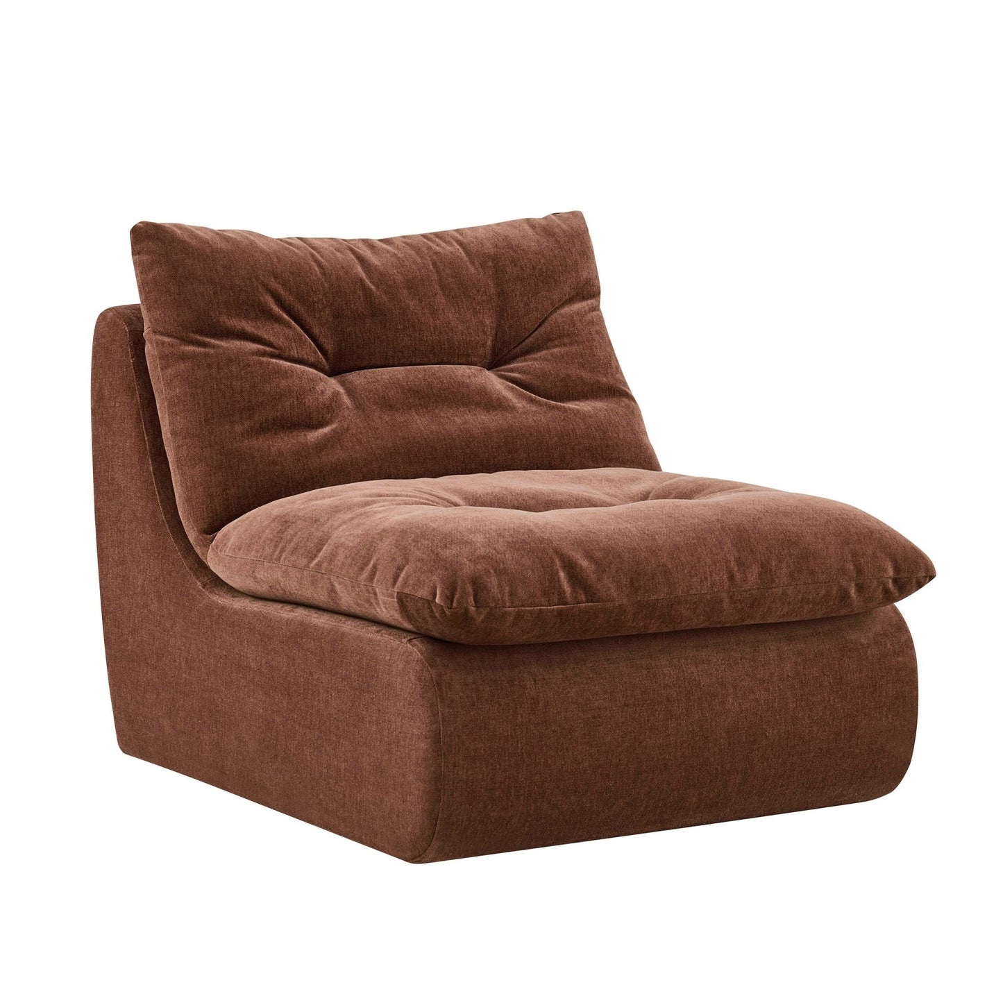 DUS-CC2-04902 Grade-B Dusk Immy Relaxed Accent Chair - Chenille Dark Rust RRP £189.00
