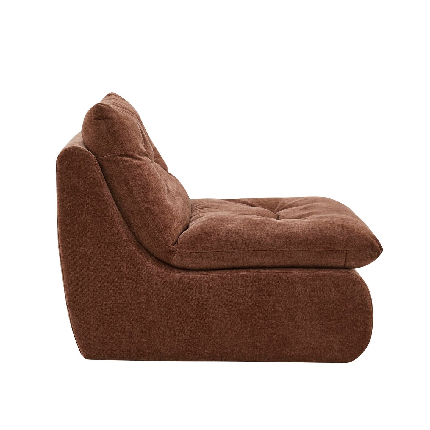 DUS-CC2-02256 Grade-B Dusk Immy Relaxed Accent Chair - Chenille Dark Rust RRP £189