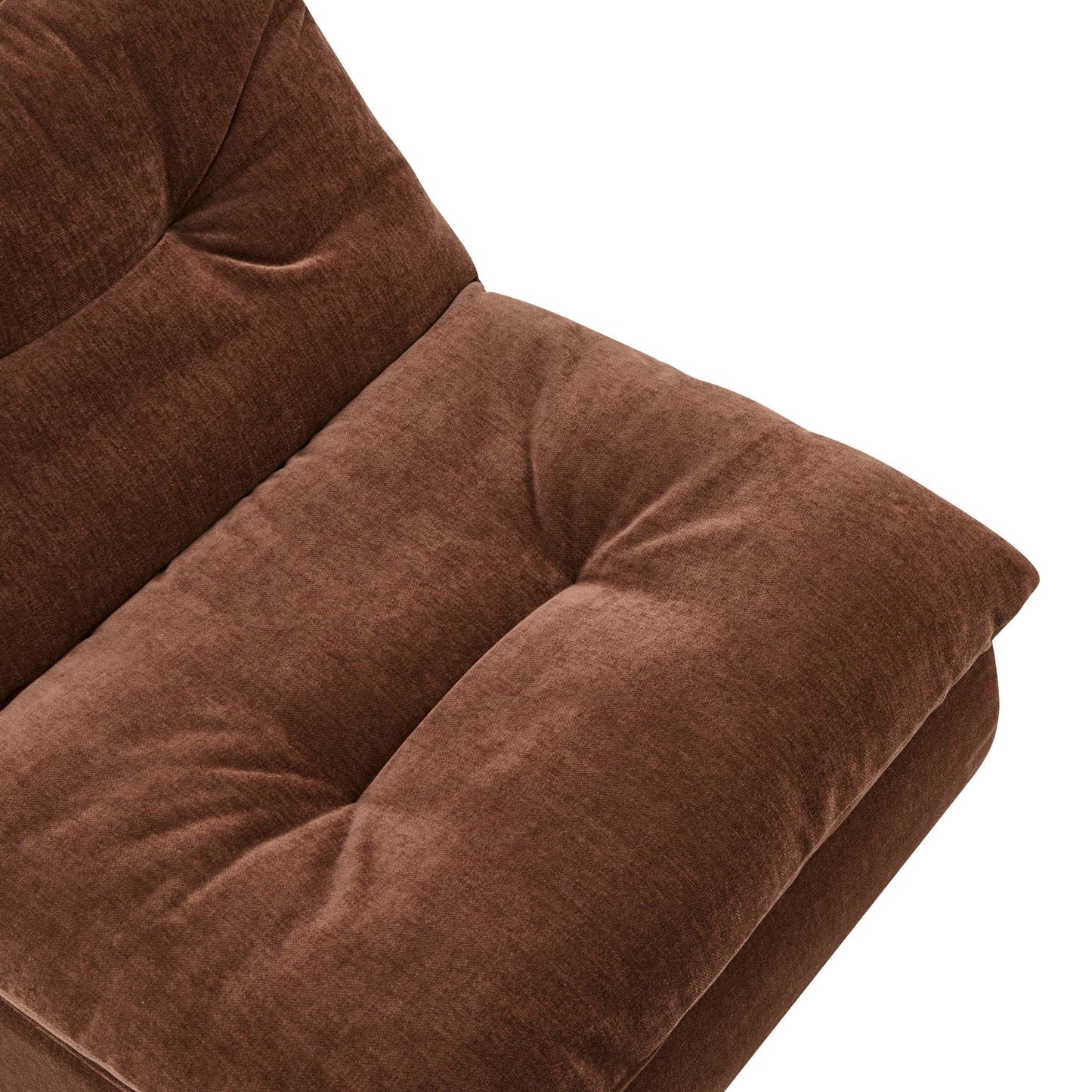 DUS-CC2-02256 Grade-B Dusk Immy Relaxed Accent Chair - Chenille Dark Rust RRP £189