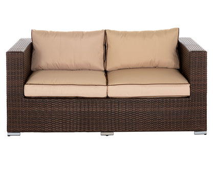 Grade-A Rattan Direct Ascot Chocolate Mix & Coffee Cream 2 Seater Garden Sofa RRP £349