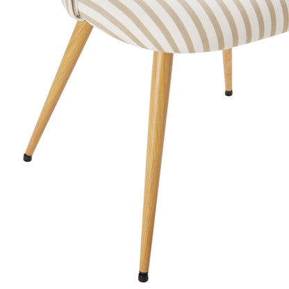 DUS-GOL-05168 Grade-B Dusk Iris Set of 2 Dining Chairs - Natural Stripe RRP £129