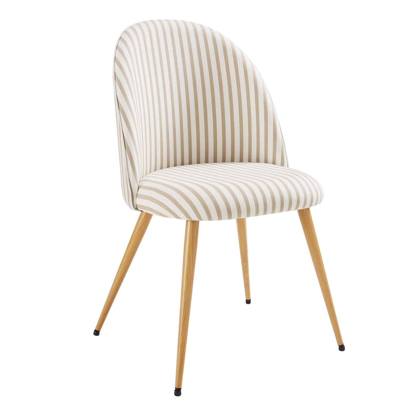 DUS-GOL-05168 Grade-B Dusk Iris Set of 2 Dining Chairs - Natural Stripe RRP £129