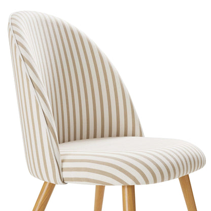 DUS-GOL-05168 Grade-B Dusk Iris Set of 2 Dining Chairs - Natural Stripe RRP £129