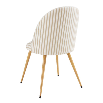 DUS-GOL-05168 Grade-B Dusk Iris Set of 2 Dining Chairs - Natural Stripe RRP £129