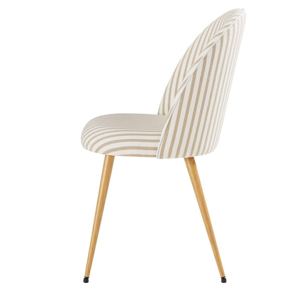 DUS-GOL-05168 Grade-B Dusk Iris Set of 2 Dining Chairs - Natural Stripe RRP £129