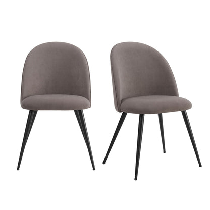 DUS-GOL-05030 Grade-B Dusk Iris Set of 2 Dining Chairs - Taupe RRP £129