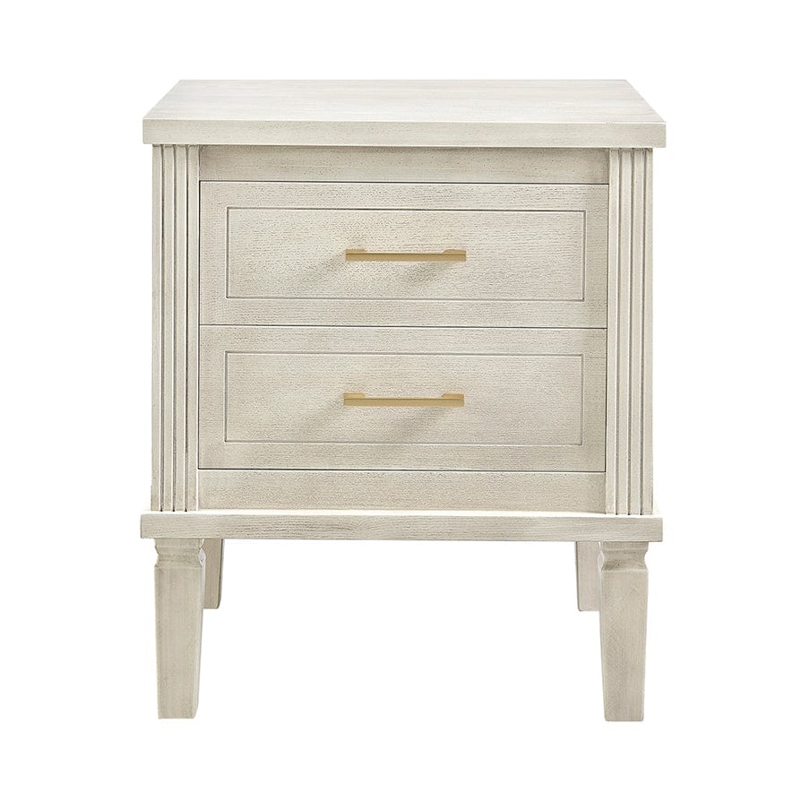 CCY-STO-00340 Grade-BER-DOA Dusk Sienna 2 Drawer Bedside Table - Natural/Gold RRP £187