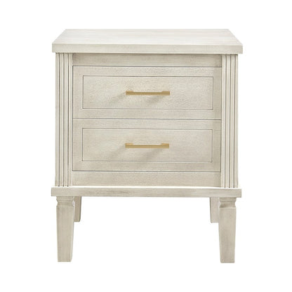 CCY-STO-00340 Grade-BER-DOA Dusk Sienna 2 Drawer Bedside Table - Natural/Gold RRP £187
