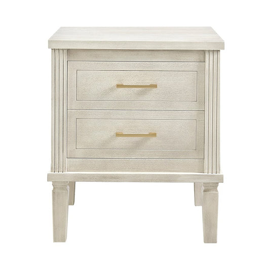 CCY-STO-00340 Grade-BER-DOA Dusk Sienna 2 Drawer Bedside Table - Natural/Gold RRP £187