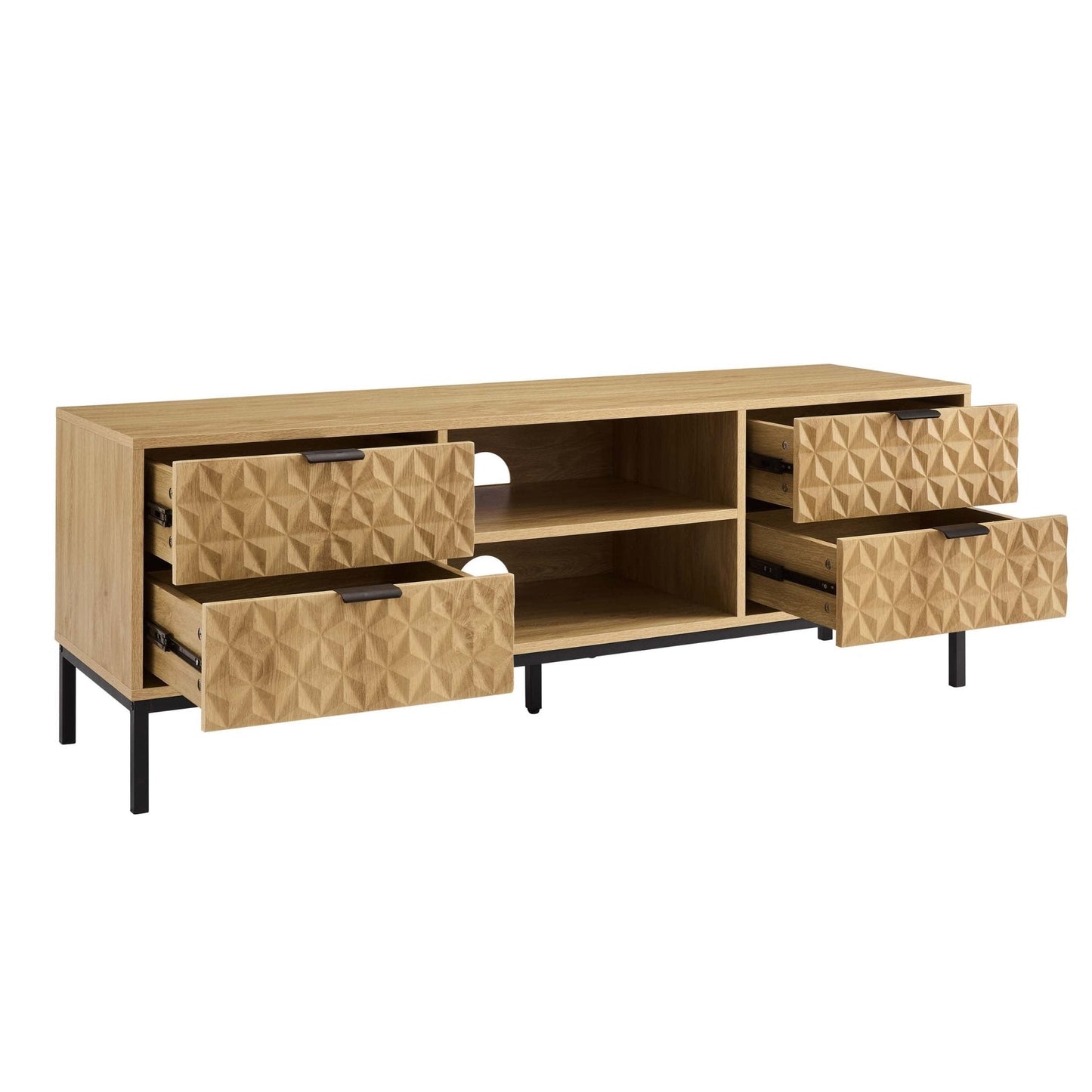 DUS-GOL-02794 Grade-B Dusk Isabella TV Unit - Light Wood RRP £159
