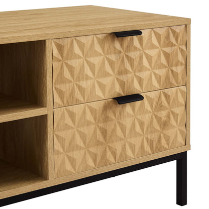 DUS-GOL-00680 Grade-B Dusk Isabella TV Unit - Light Wood RRP £159