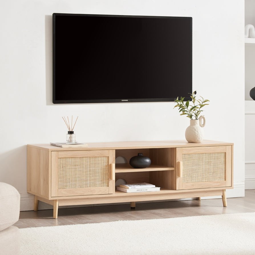 DUS-GOL-00683 Grade-B Dusk Isla 140cm TV Unit - Natural RRP £159