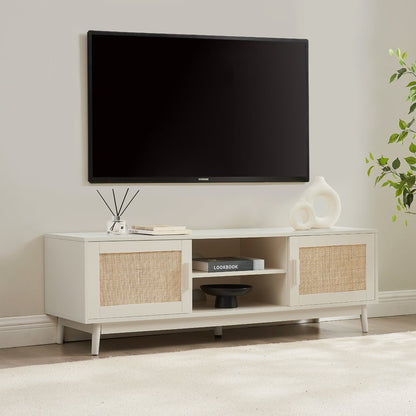 DUS-GOL-00936 Grade-B Dusk Isla 140cm TV Unit - Cream RRP £134