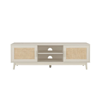DUS-GOL-00936 Grade-B Dusk Isla 140cm TV Unit - Cream RRP £134