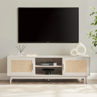 DUS-GOL-00936 Grade-B Dusk Isla 140cm TV Unit - Cream RRP £134