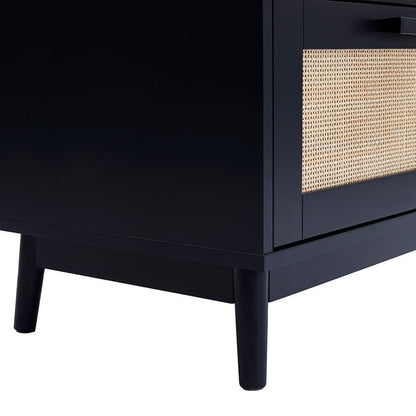 DUS-CC2-04373 Grade-B Dusk Isla 2 Drawer Bedside Table - Black RRP £74.00