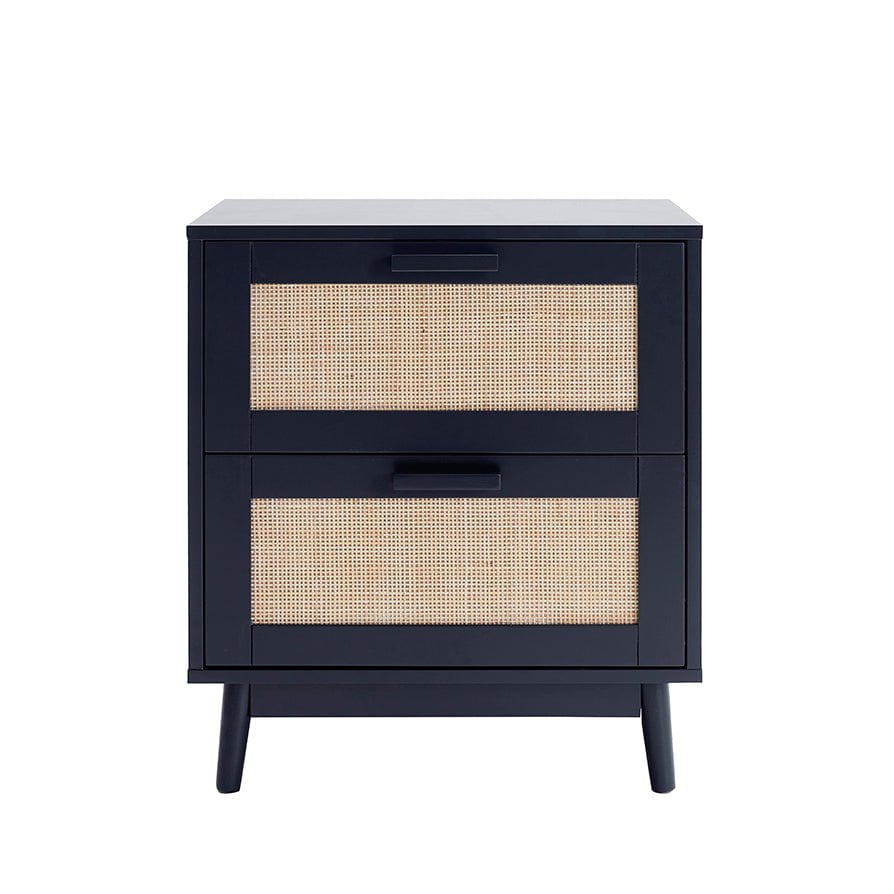 DUS-CC2-04373 Grade-B Dusk Isla 2 Drawer Bedside Table - Black RRP £74.00
