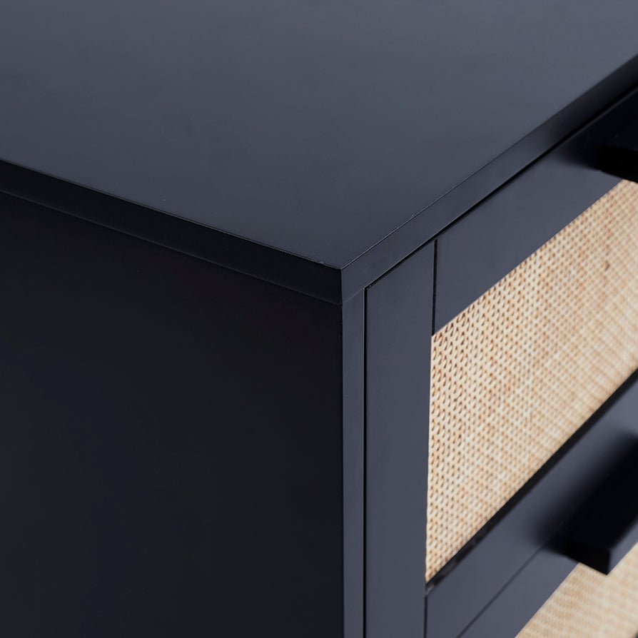 DUS-CC2-04373 Grade-B Dusk Isla 2 Drawer Bedside Table - Black RRP £74.00