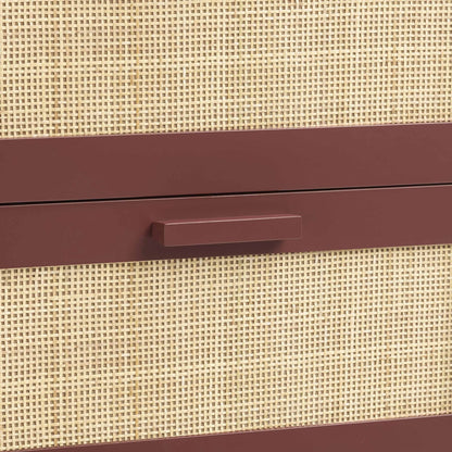 DUS-GOL-05783 Grade-B Dusk Isla 2 Drawer Bedside Table - Burnt Red RRP £79