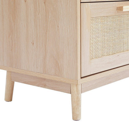 DUS-GOL-05099 Grade-B Dusk Isla 2 Drawer Bedside Table - Natural RRP £170