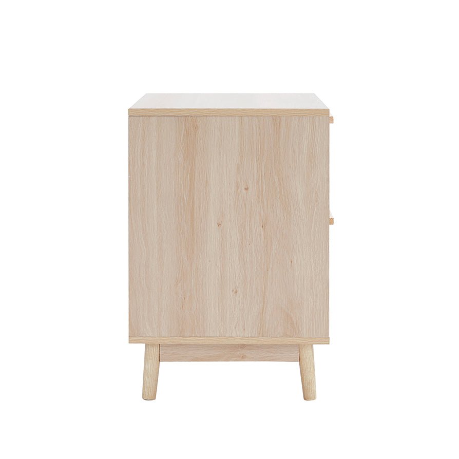 DUS-GOL-05099 Grade-B Dusk Isla 2 Drawer Bedside Table - Natural RRP £170