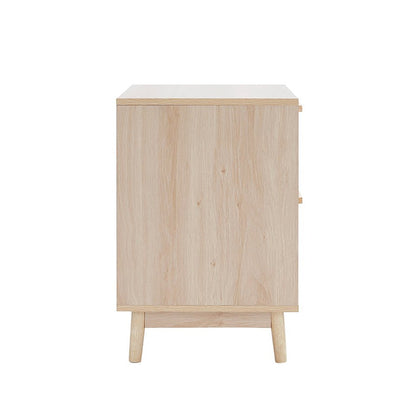 DUS-GOL-05099 Grade-B Dusk Isla 2 Drawer Bedside Table - Natural RRP £170