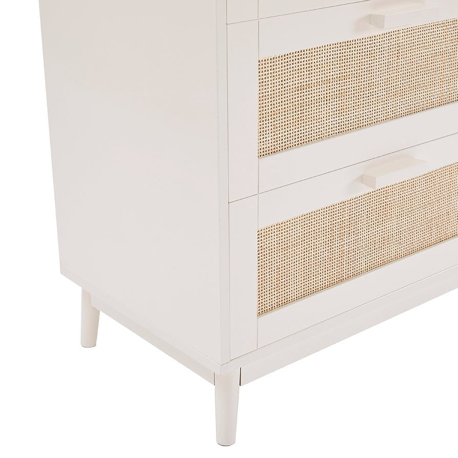 DUS-GOL-07368 Grade-B Dusk Isla 6 Drawer Chest - Cream RRP £202