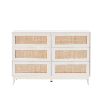 DUS-GOL-07368 Grade-B Dusk Isla 6 Drawer Chest - Cream RRP £202